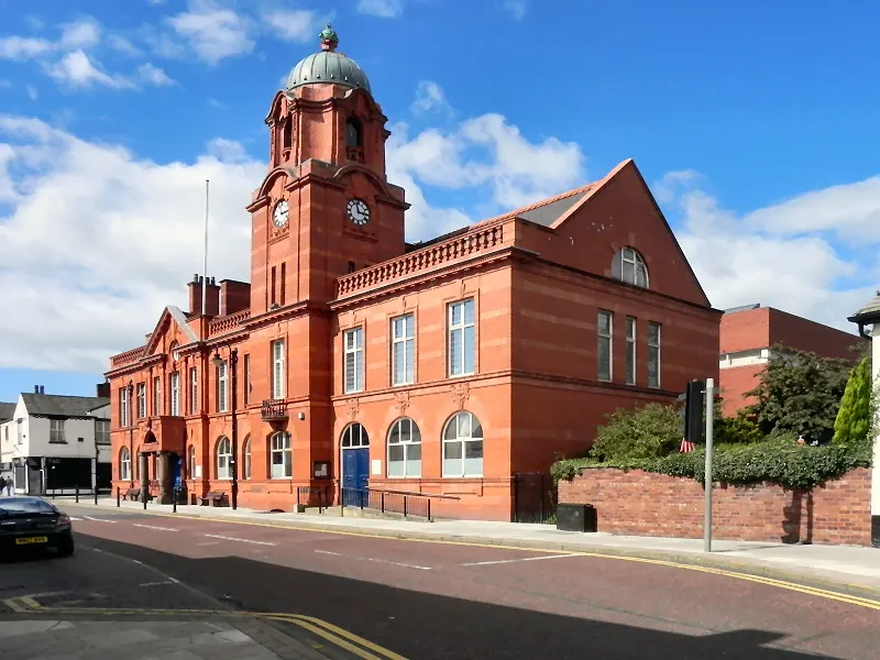 Westhoughton Town Hall, the local landmark of BL5