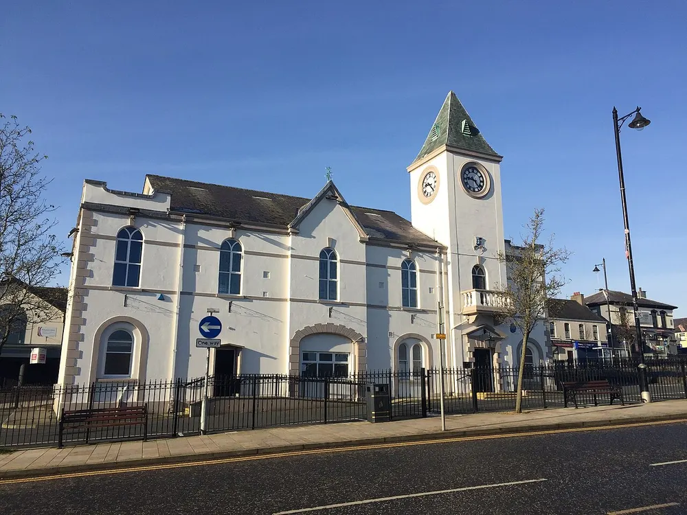 Ballyclare Town Hall, the local landmark of BT39