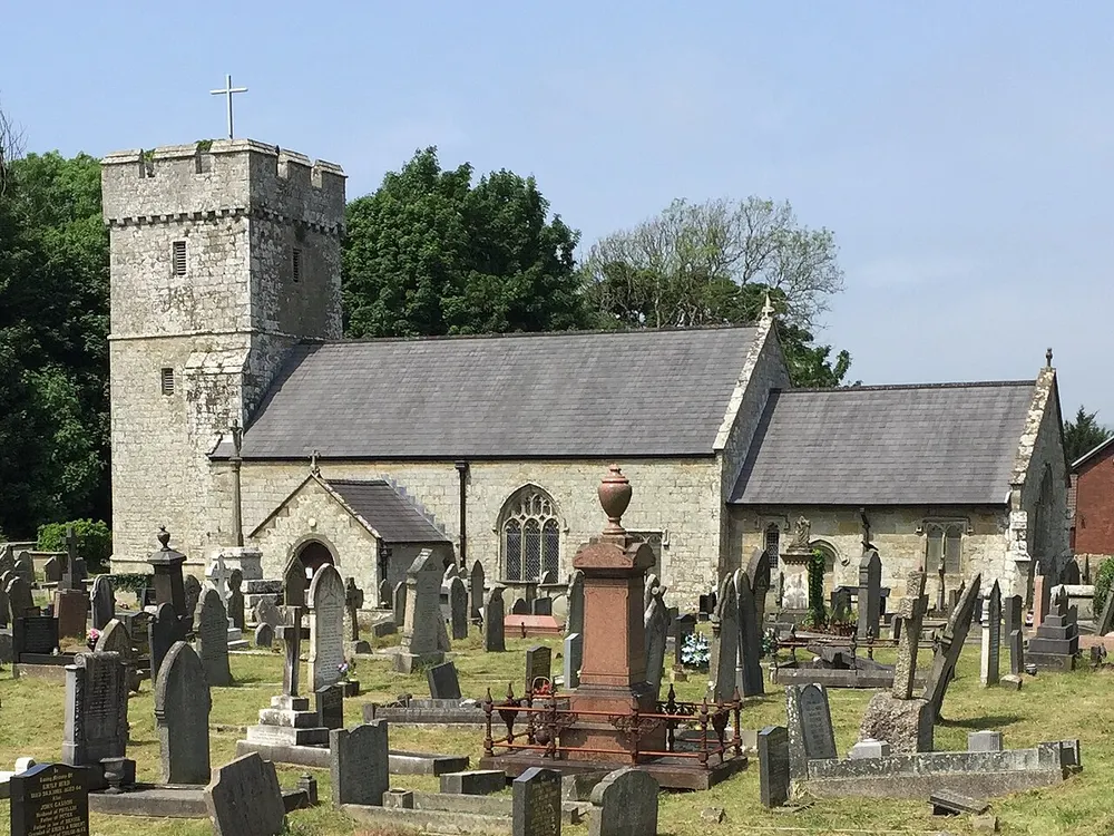 St James's Church, Pyle, the local landmark of CF33