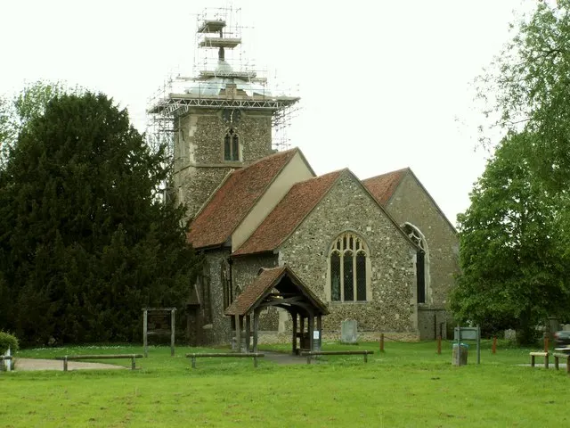 St Peter's Church, Roydon, the local landmark of CM19
