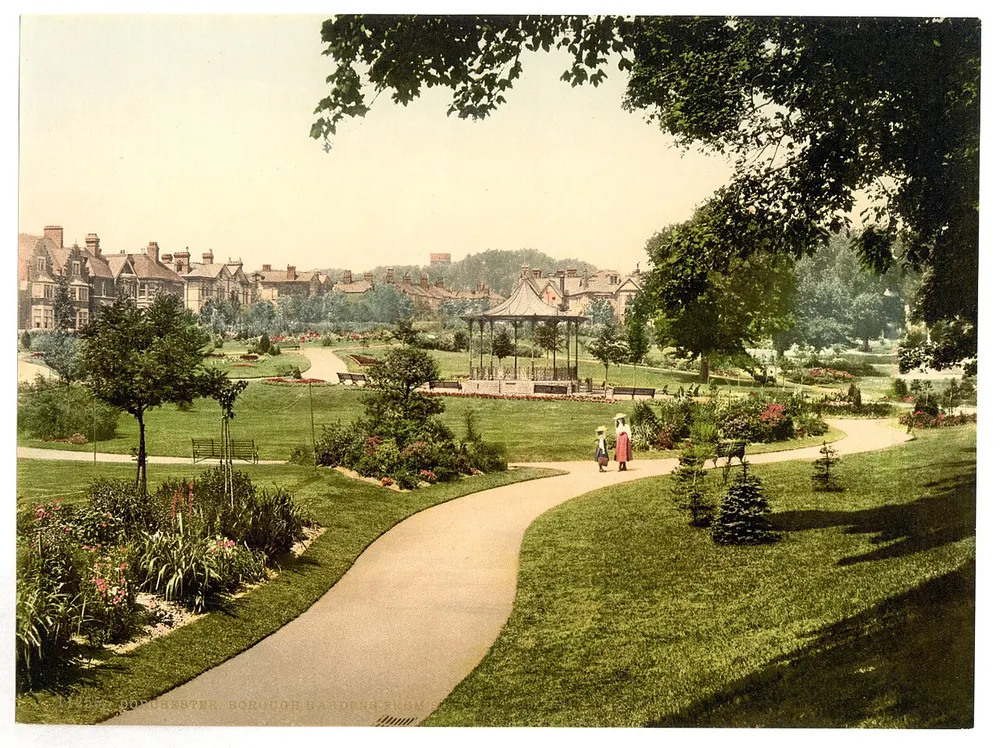 Borough Gardens, Dorchester, the local landmark of DT1