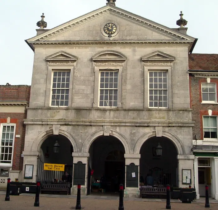 Blandford Forum Town Hall, the local landmark of DT11