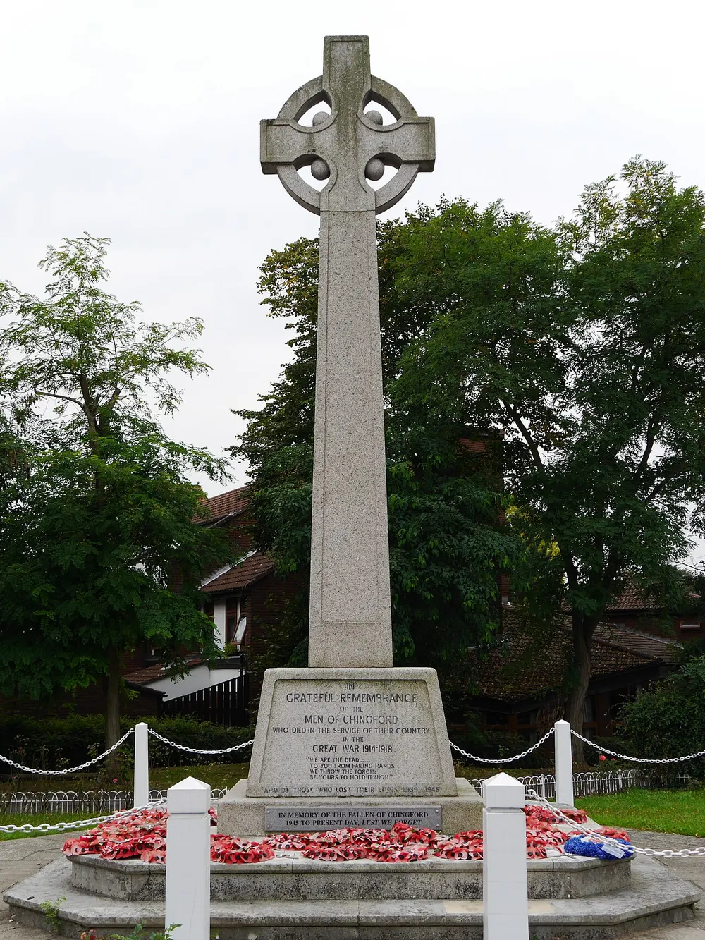 Chingford War Memorial, the local landmark of E4