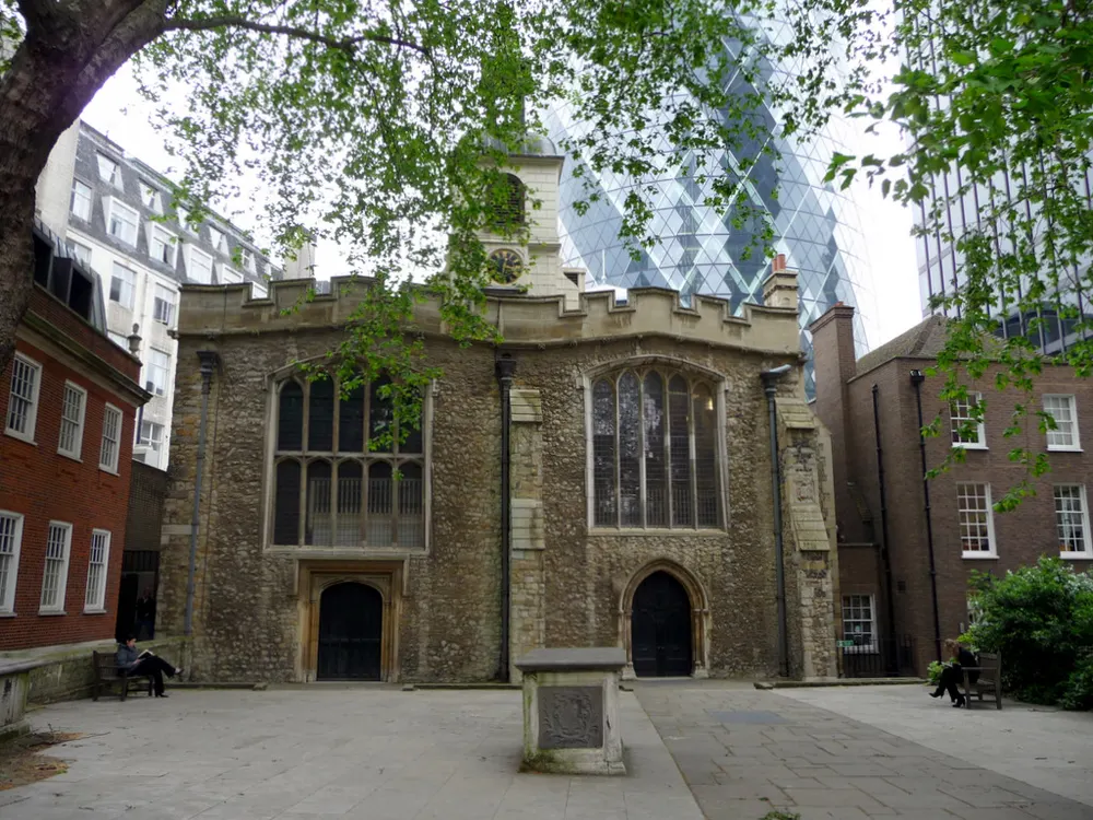 St Helen's Church, Bishopsgate, the local landmark of EC3A