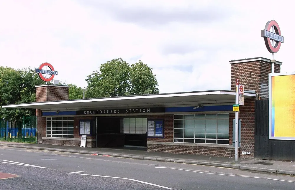 Cockfosters tube station, the local landmark of EN4
