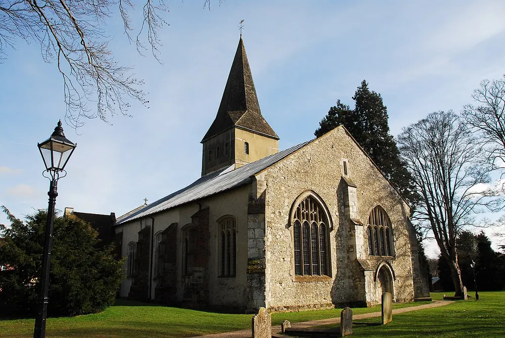 Church of St Lawrence, Alton, the local landmark of GU34