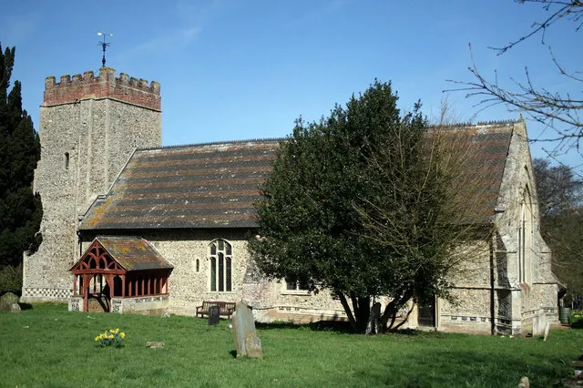 St Mary's Church, Washbrook, the local landmark of IP8