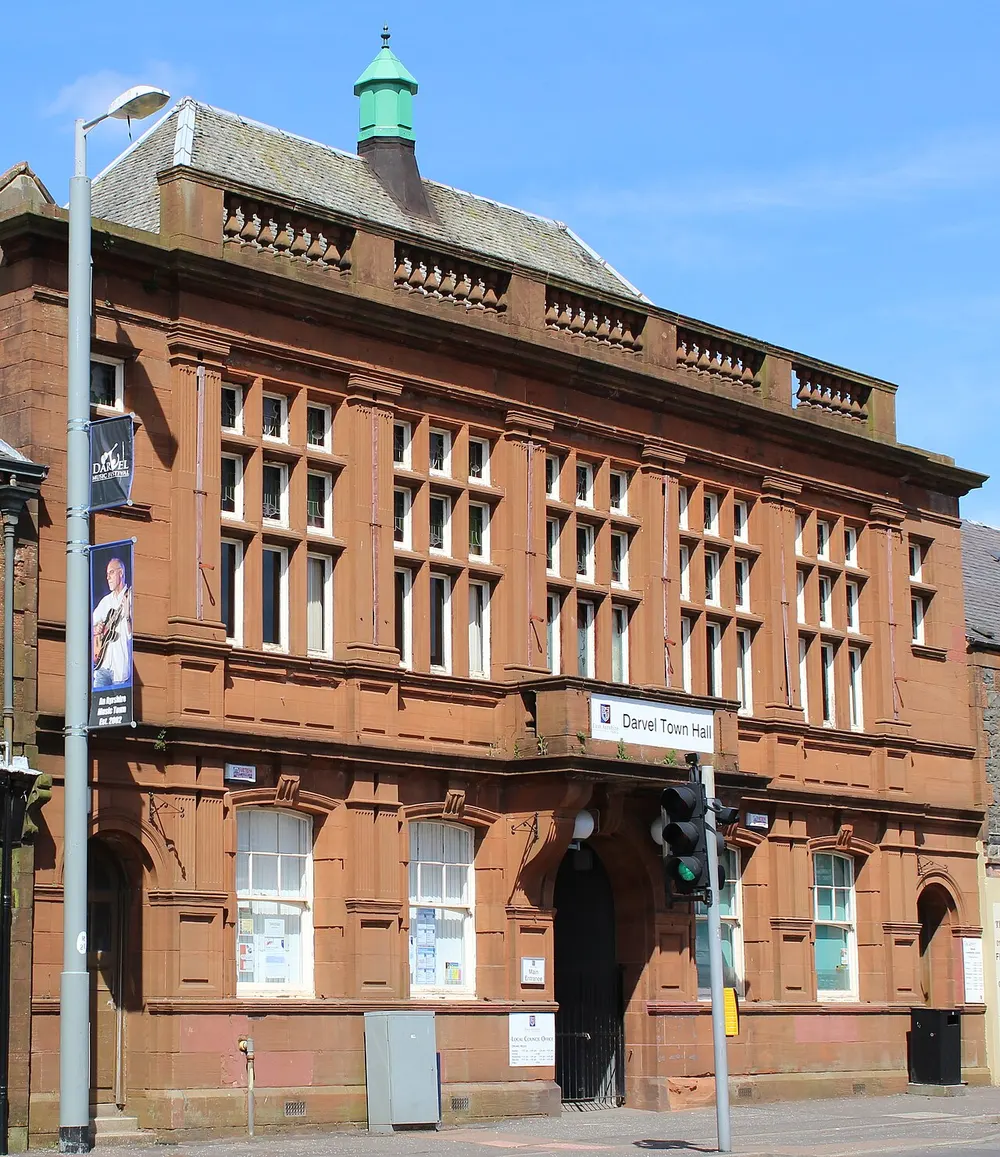 Darvel Town Hall, the local landmark of KA17