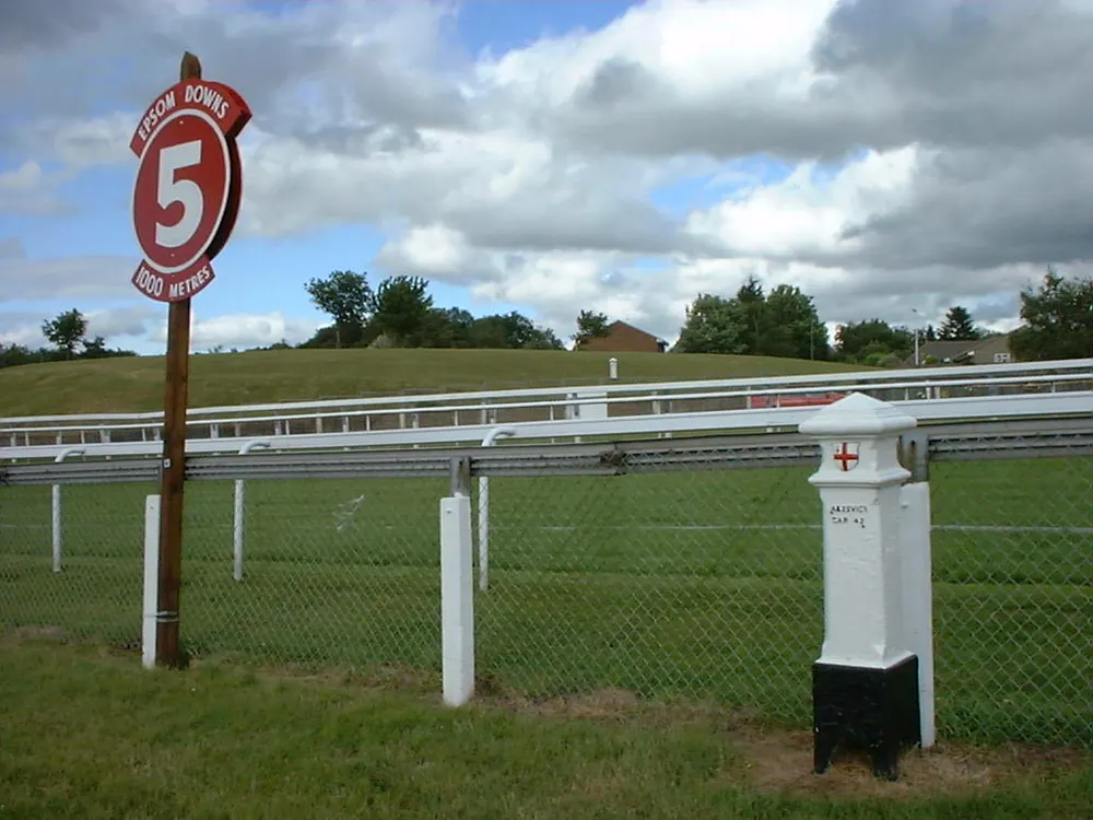 Epsom Downs Racecourse, the local landmark of KT18