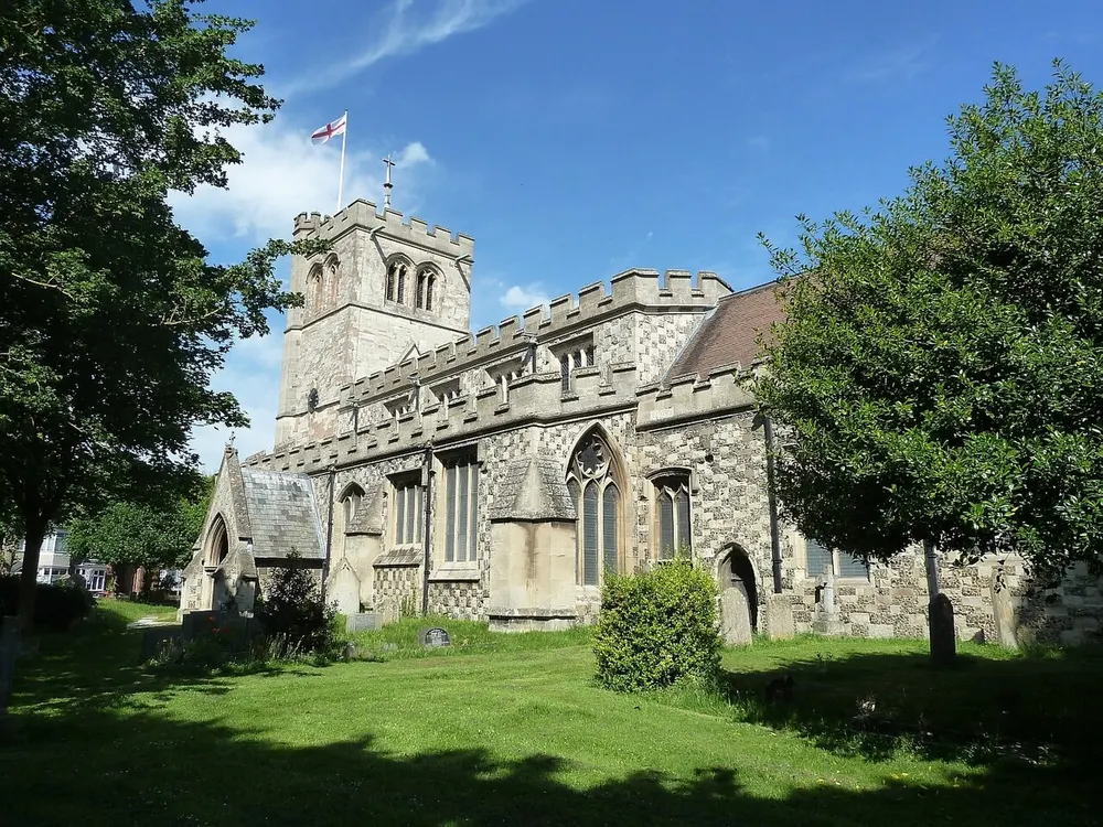 Church of All Saints, Houghton Regis, the local landmark of LU5