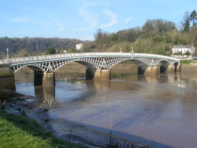 Old Wye Bridge, Chepstow, the local landmark of NP16
