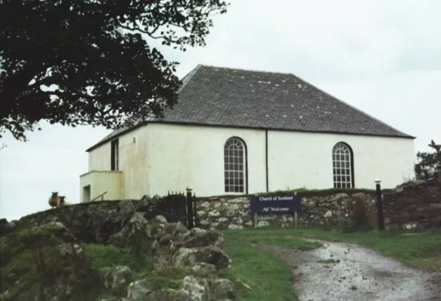 Colonsay Parish Church, Scalasaig, the local landmark of PA61