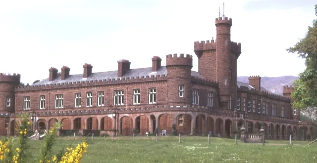 Kinloch Castle, the local landmark of PH43