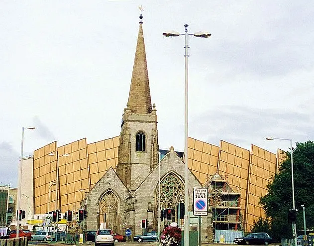 Charles Church, Plymouth, the local landmark of PL4