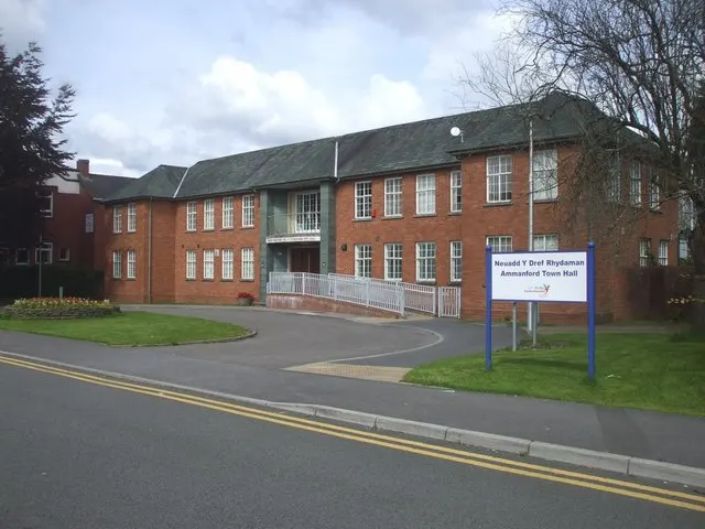 Ammanford Town Hall, the local landmark of SA18