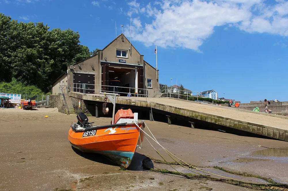 New Quay Lifeboat Station, the local landmark of SA45