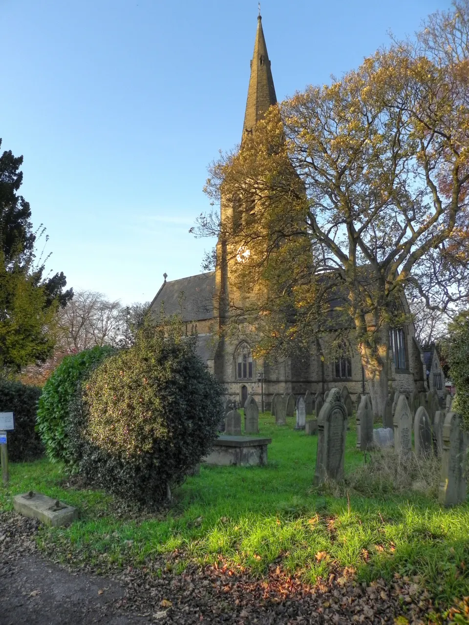 St George's Church, Poynton, the local landmark of SK12