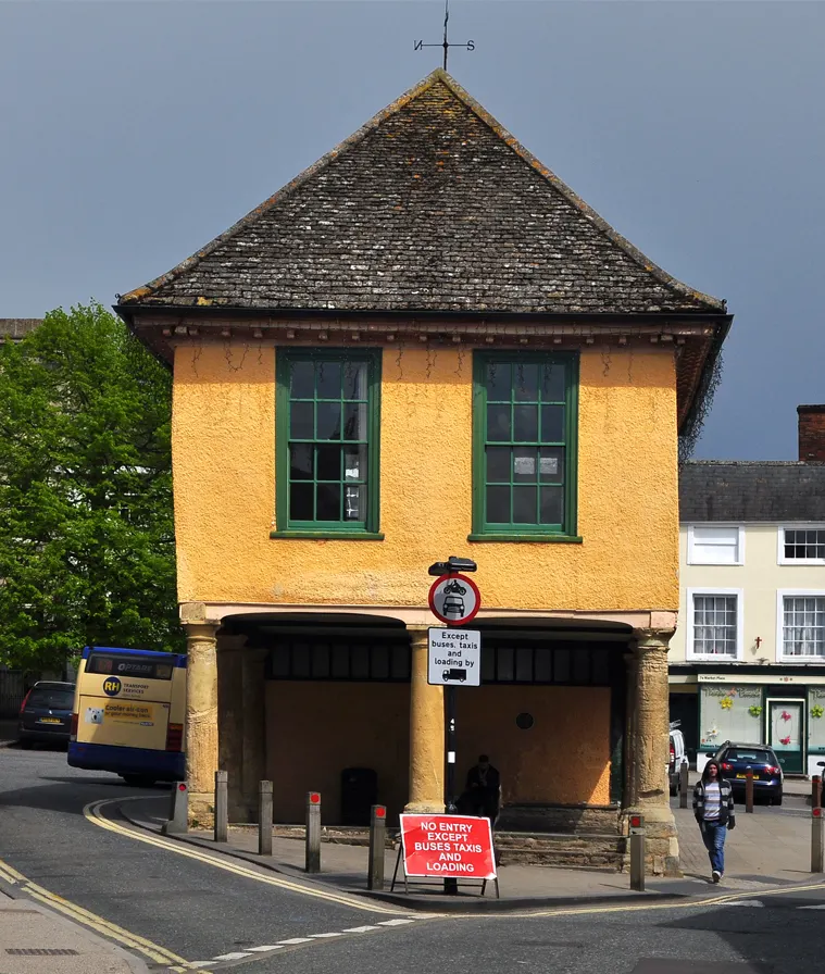 Old Town Hall, Faringdon, the local landmark of SN7