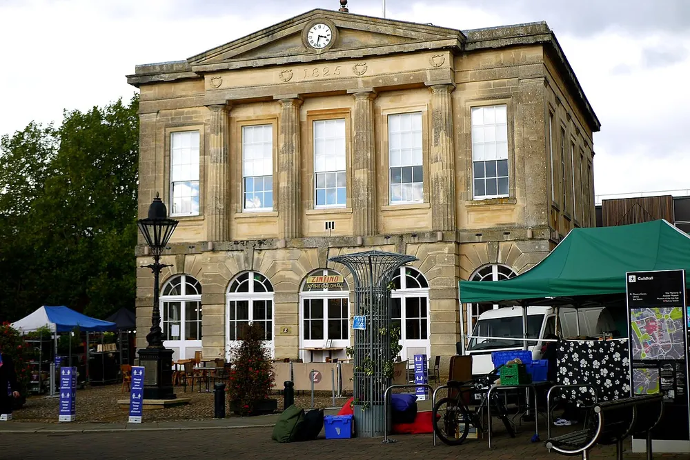 Andover Guildhall, the local landmark of SP10