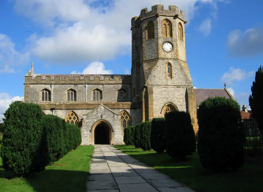 Church of St Michael and All Angels, Somerton, the local landmark of TA11