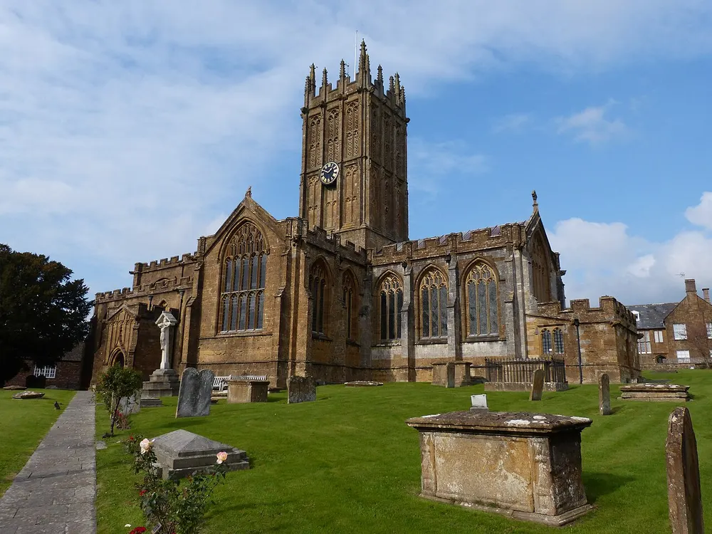 St Mary's Church, Ilminster, the local landmark of TA19