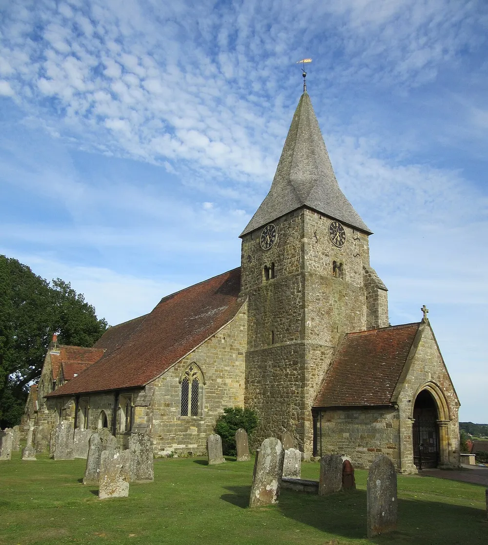 St Bartholomew's Church, Burwash, the local landmark of TN19