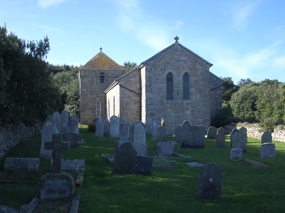 All Saints' Church, Bryher, the local landmark of TR23