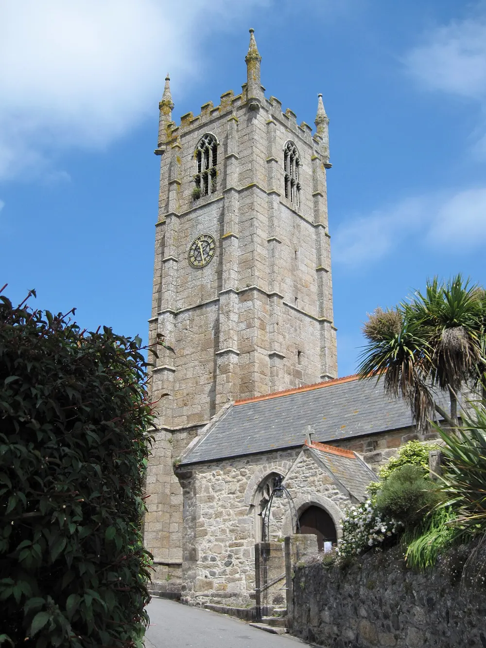 St Ia's Church, St Ives, the local landmark of TR26