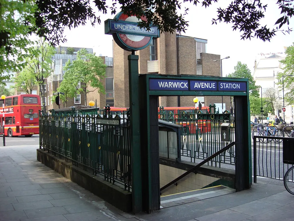 Warwick Avenue tube station, the local landmark of W9