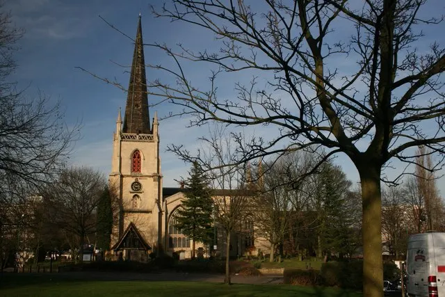 St Matthew's Church, Walsall, the local landmark of WS1